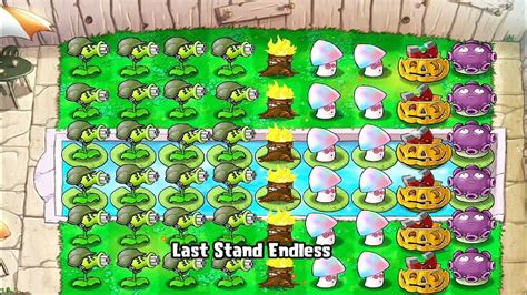 Plants Vs Zombies Last Stand Endless 6 Gloom Shroom 24 Gatling Pea