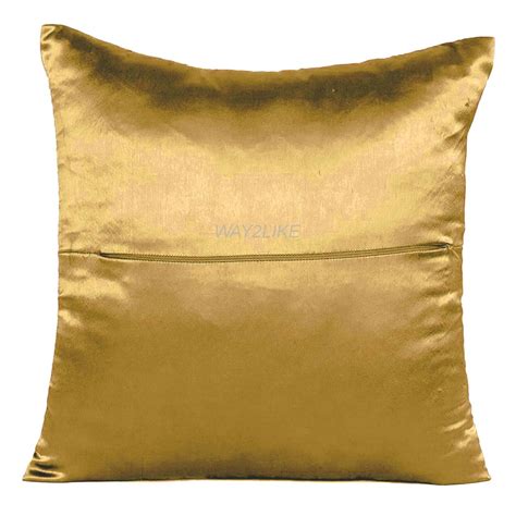 Satin Silk Cushion Cover Pillowcase For Couch Sofa Bedroom Decorative