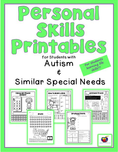 Special Education Worksheets Life Skills