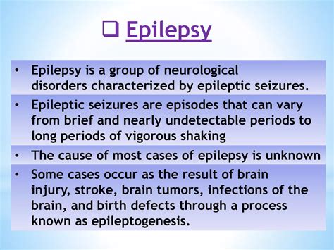 Epilepsy-Epidemiology,Signs and symptoms,Triggers,Seizures types,Causes ...