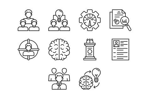 10 Office Outline Icons Bundle Graphic By Maan Icons · Creative Fabrica