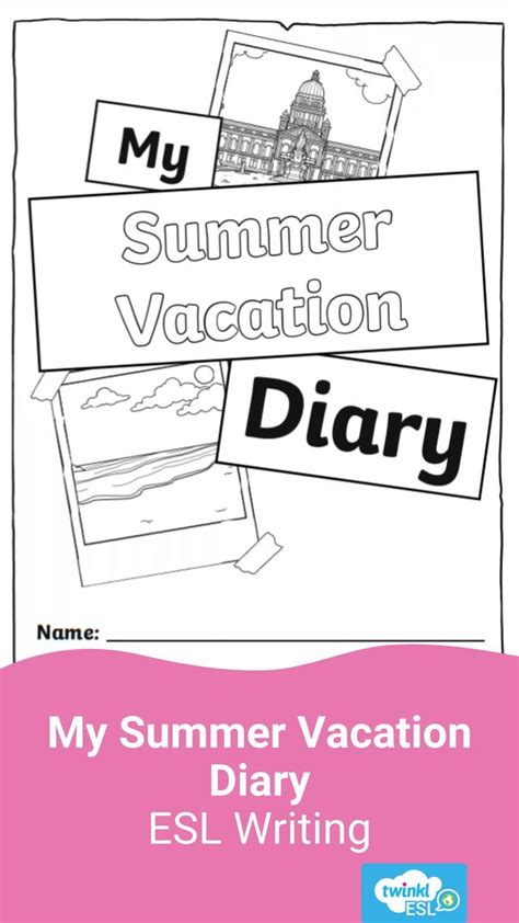 5 Day Entry Summer Vacation Diary