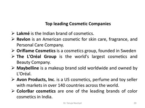 Cosmetics Chemistry By Dr Tanuja Nautiyal Ppt