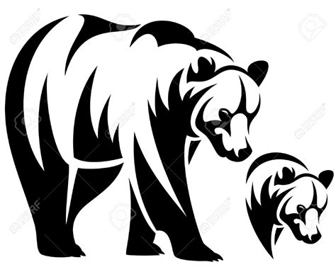 Standing Bear Outline Free Download On Clipartmag