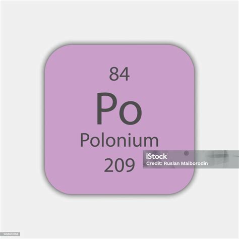 Polonium Symbol Chemical Element Of The Periodic Table Vector Illustration Stock Illustration