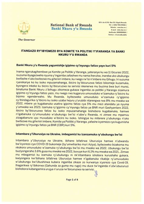 CentralBankRw On Twitter Komite Ya Politiki YIfaranga Ya Banki Nkuru