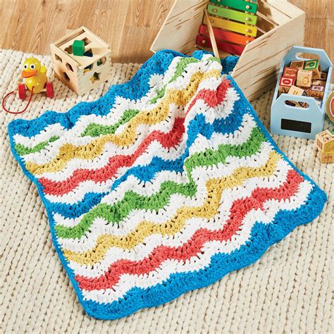 Herrschners Rainbow Waves Blanket Crochet Kit Michaels