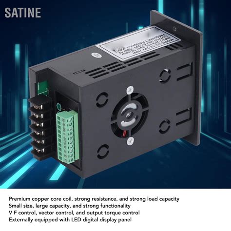 Satine ไดรฟ์ความถี่ตัวแปร 1ph 176 264v อินพุต 3ph 0 220v เอาต์พุต Vfd 750w สำหรับมอเตอร์ปั๊ม