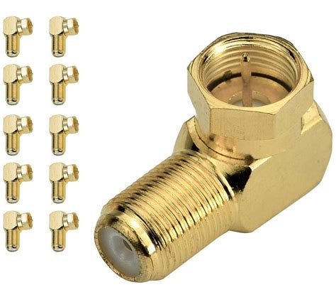 Adaptador Conector F81 Antena Tv 90 Graus L Coaxial Dourado Mercado Livre