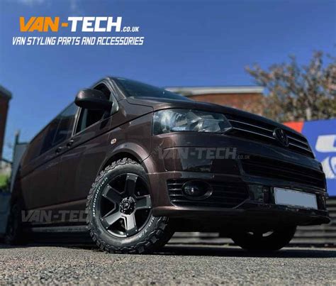 Swamper Vw T5 T5 1 Tomahawk Outlaw X 17″ Alloy Wheels Matte Black W At Tyres 9 Van Tech