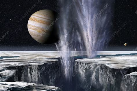 Geysers on Europa - Stock Image - C033/4849 - Science Photo Library