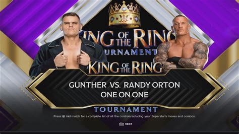 Wwe K King And Queen Of The Ring Gunther Vs Randy Orton Youtube