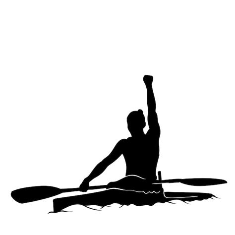 Premium Vector Vector Canoeing Silhouette Design