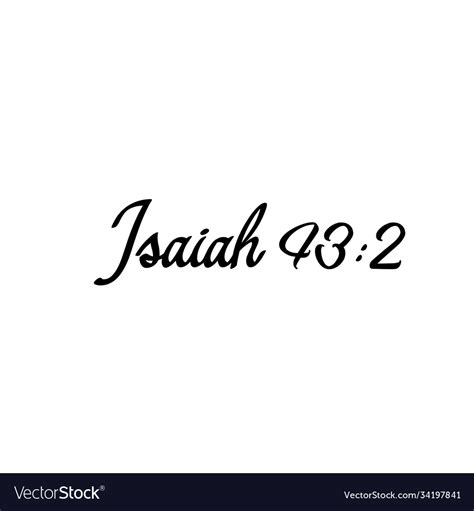 Christian faith - isaiah 43 Royalty Free Vector Image