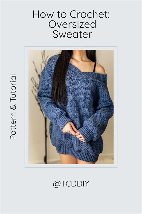 Crochet Pattern Oversized Off The Shoulder Sweater Pattern Pdf Download Etsy En 2024