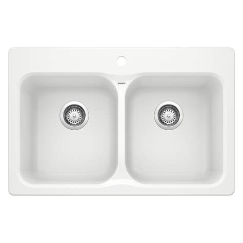 Blanco Vision Silgranit 31 In 5050 Double Bowl Drop Inundermount