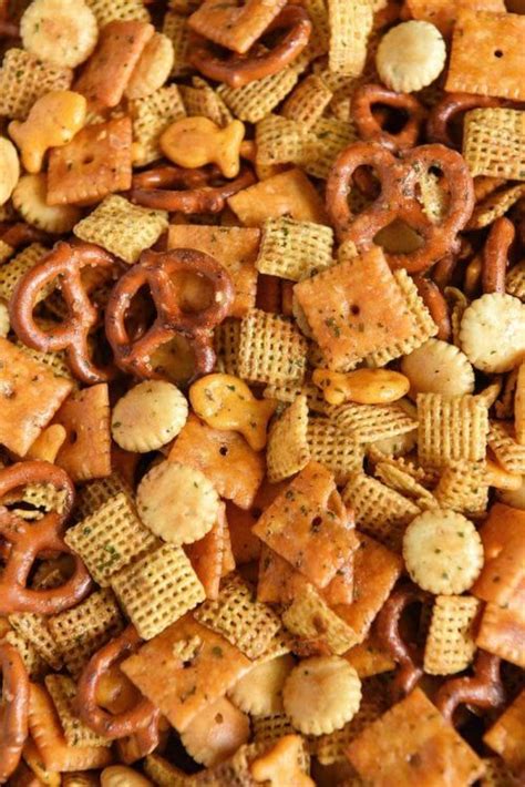 Cheesy Ranch Chex Mix Loaded With Tons Of Flavor And Cheesy Crunchy Goodness This Snack Mix Is