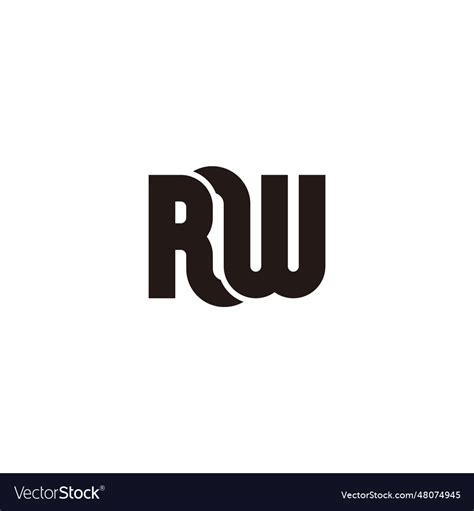 letter rw linked rotate logo royalty  vector image