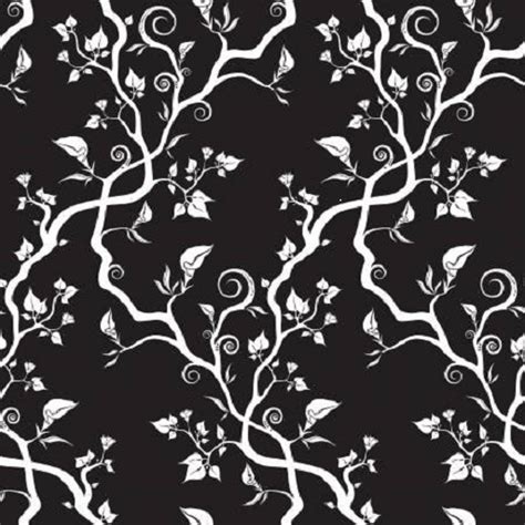 Second Life Marketplace - Seamless White Vines on Black Wallpaper