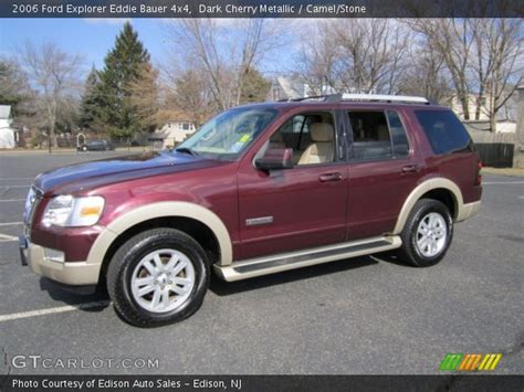 Dark Cherry Metallic 2006 Ford Explorer Eddie Bauer 4x4 Camelstone Interior