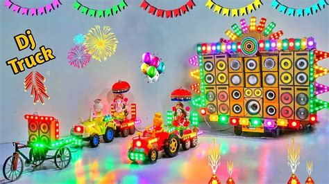 Durga Maiya Big Dj Truck Light Dj Trolley Mini Dj Truck Ganesh Gauri