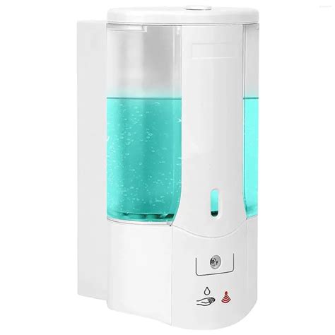 Touchless Wall Mounted Liquid Dish Detergent Dispenser With Automatic Sensor, Refillable Hand ...