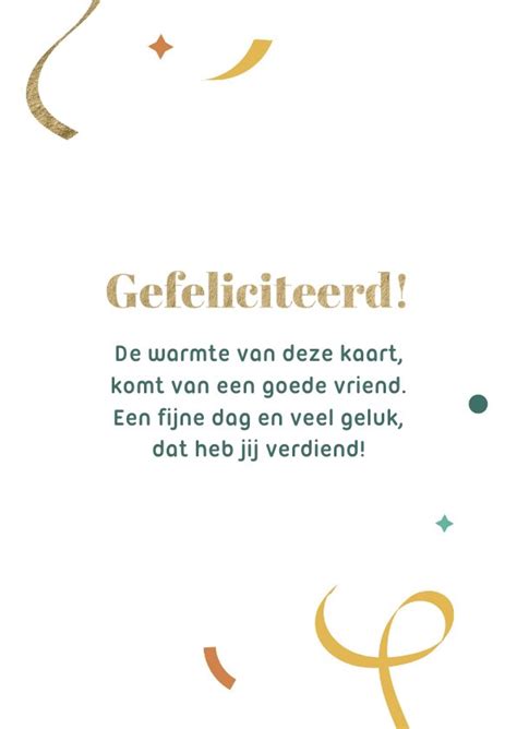 Felicitatiekaart Met Slingers En Confetti Kaartje2go