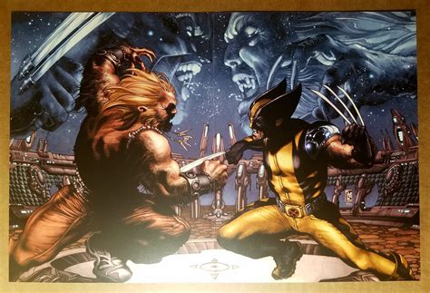 Wolverine Vs Sabretooth X Men Marvel Comics Poster By Simone Bianchi