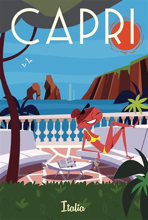 « Affiche Capris Par Gary Godel Redbubble Travel Posters Retro