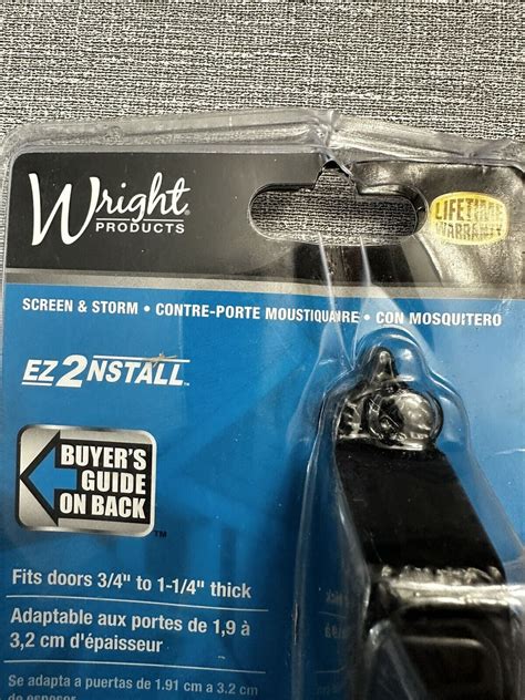 Wright Vc333bl Black Push Button Screen And Storm Door Latch Handle New