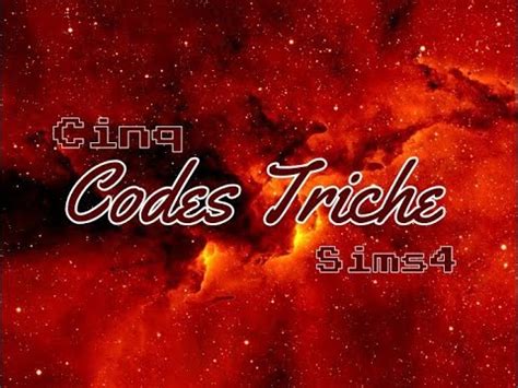 5 CODES TRICHE A SAVOIR 2 SIMS 4 YouTube