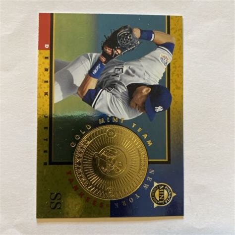 Pinnacle Mint Collection Gold Mint Team Derek Jeter Sp Ebay