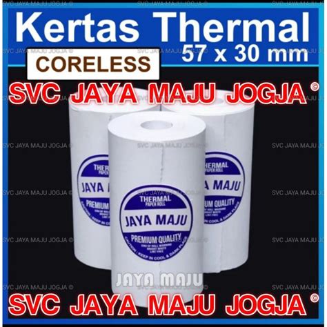 Jual 57 X 30 JAYA MAJU PREMIUM QUALITY KERTAS THERMAL TANPA RIBBON