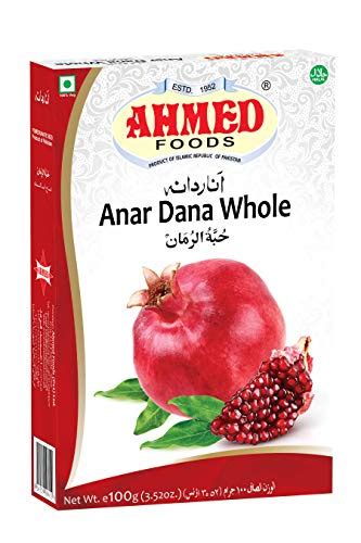 Ahmed Anardana Pomegranate Seeds Whole 100g35oz Hello Halal