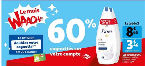 Offre Gel Douche Dove Chez Auchan