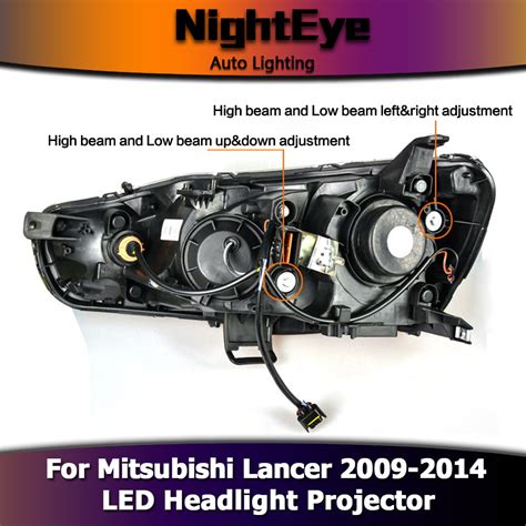 Nighteye Mitsubishi Lancer Headlights 2009 2014 Lancer Ex Led Headligh