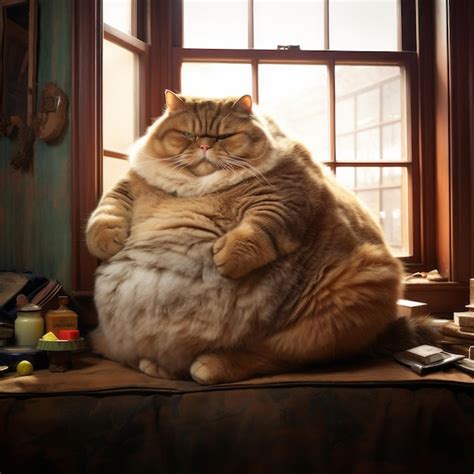 Premium Photo The Realistic Journey Of The World S Fattest Cat