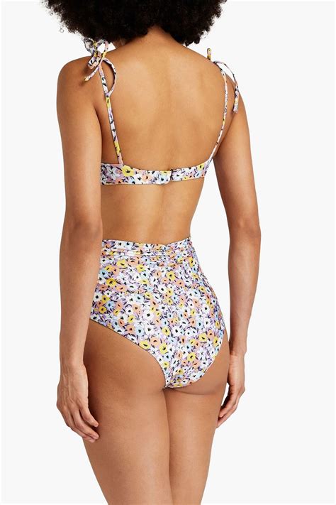 AGUA BY AGUA BENDITA Vaivén La Fania Lila hoch sitzendes Bikini Höschen