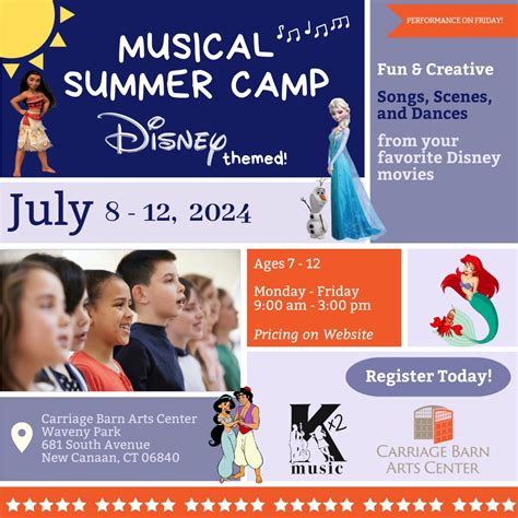 Musical Summer Camp (Disney Theme) week of July 8 - Carriage Barn Arts ...