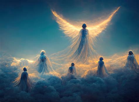 Angel On Clouds In Heaven 01 By Matthias Hauser Wall Art