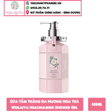 S A T M Tr Ng Da H Ng Hoa Tr Weilaiya Niacinamide Shower Gel Mls A