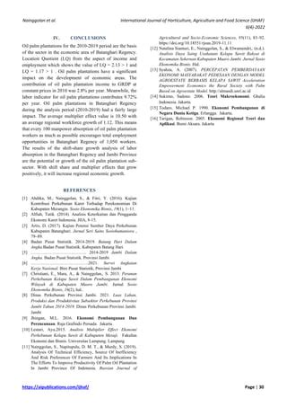 The Impact Of Oil Palm Plantations On Economic Growth Of Batanghari