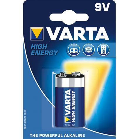 PILA ALCALINA 9V HIGH ENERGY 6LR61 VARTA Electronica BF Sl