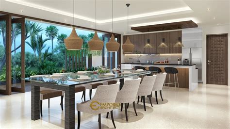 Desain Ruang Makan Dan Dapur Rumah Villa Bali 1 Lantai Bapak Farizal II