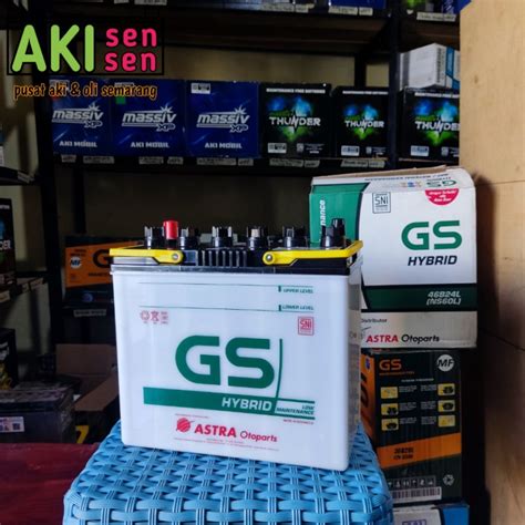 Accu Aki Basah Ns60l 46b24l 12 Volt 45 Ah Merk Gs Hybrid