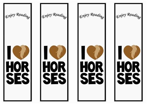 4 Best Images of Printable Horse Bookmarks - Horse Bookmarks Printable ...