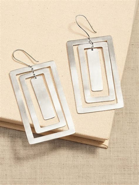 Dangling Rectangles Earrings By Aureus Argent Banana Republic