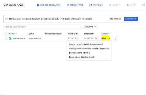 Google Cloud Connect Using RDP To Windows Instance On GCP Secure