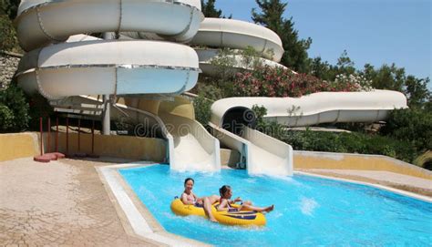 WaterPark Faliraki, Water Slides and Pools. Faliraki, Greece Editorial ...