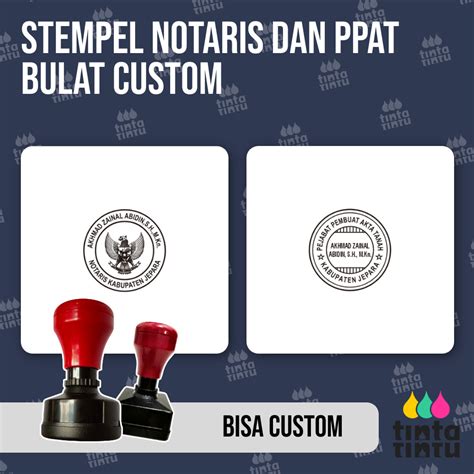 Jual Stempel Notaris Dan PPAT Bulat Custom Shopee Indonesia